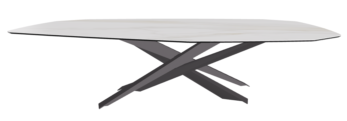 300x130x74.5h Polygon Shaped_Matt Golden Calacatta_Graphite Embossed