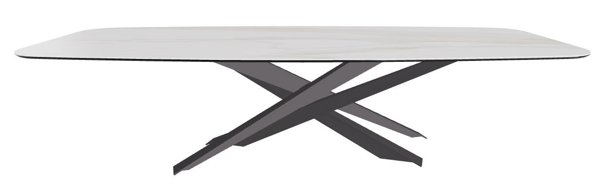 300x120x74.5h Barrel Shaped_Matt Golden Calacatta_Graphite Embossed