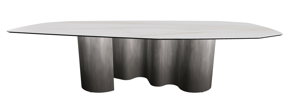 300x130x74h Polygon Shaped_Matt Golden Calacatta_Oxy Grey