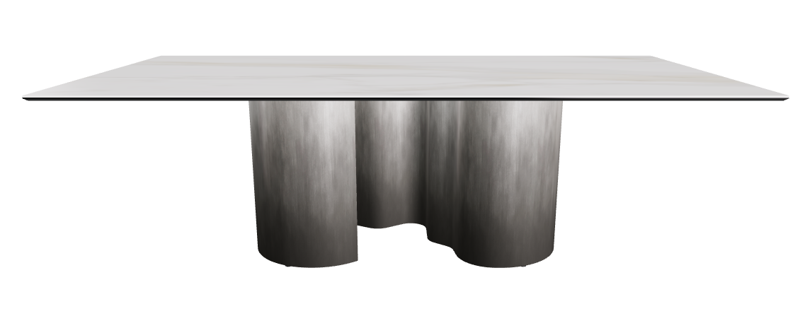 240x120x74h Rectangle Shaped_Matt Golden Calacatta_Oxy Grey