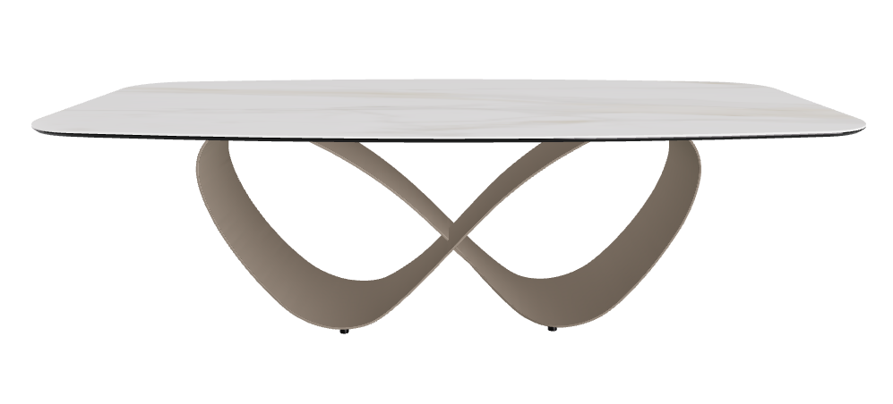 240x120x74h Barrel Shaped_Matt Golden Calacatta_Titanium Embossed