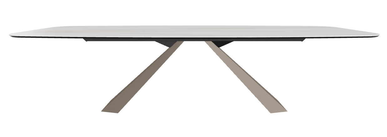 300x120x73h Barrel Shaped_Matt Golden Calacatta_Titanium Embossed