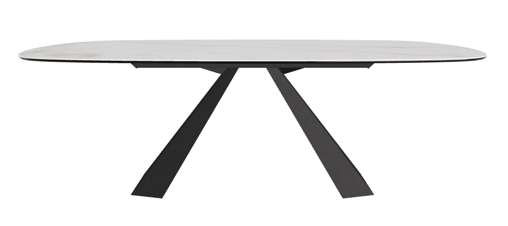 Cattelan Italia Eliot Keramik Biscuit Shaped Dining Table – 220x120x73h