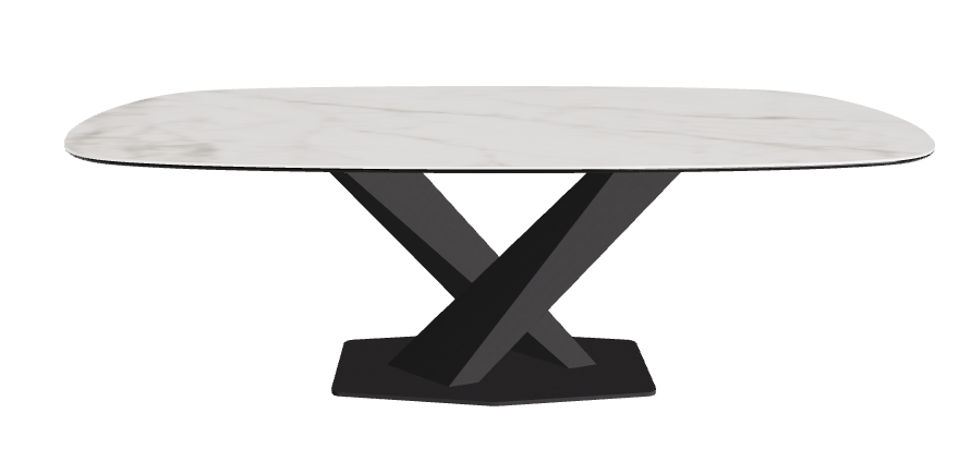 Cattelan Italia Stratos Keramik Biscuit Shaped Dining Table – 200x120x75h