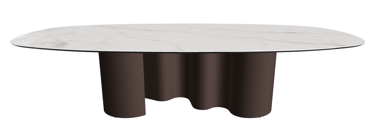 300x150x74h Biscuit Shaped_Matt Invisible_Bronze Embossed