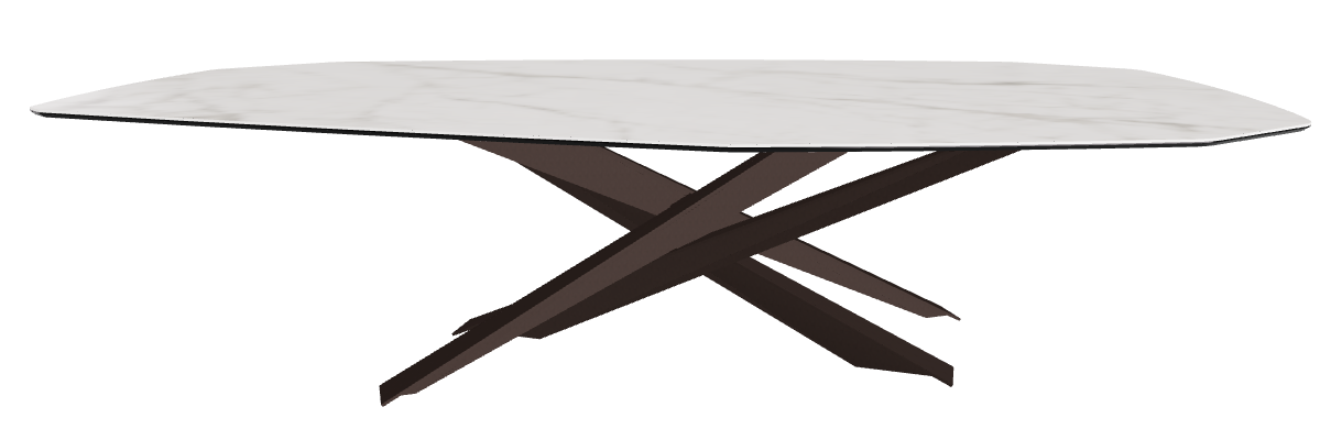 300x130x74.5h Polygon Shaped_Matt Invisible_Bronze Embossed