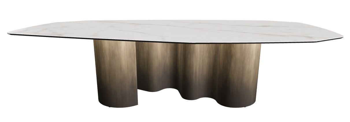 300x130x74h Polygon Shaped_Matt Invisible_Oxy Brass