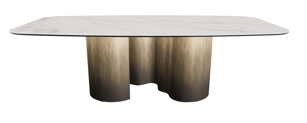 240x120x74h Barrel Shaped_Matt Invisible_Oxy Brass