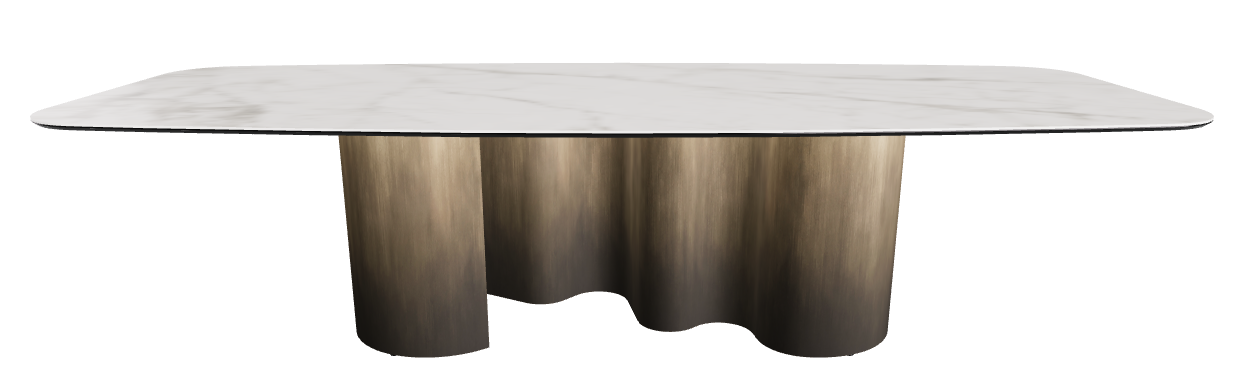 300x120x74h Barrel Shaped_Matt Invisible_Oxy Brass