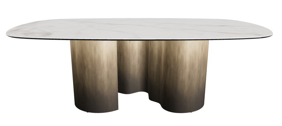 220x120x74h Biscuit Shaped_Matt Invisible_Oxy Brass