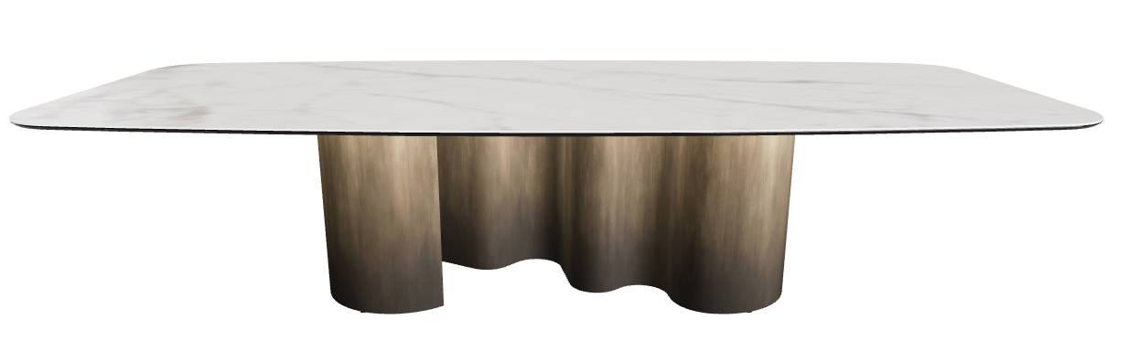 320x138x74h Barrel Shaped_Matt Invisible_Oxy Brass