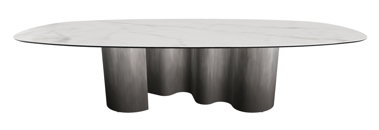 300x150x74h Biscuit Shaped_Matt Invisible_Oxy Grey