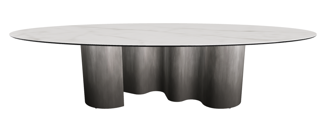 300x150x74h Oval Shaped_Matt Invisible_Oxy Grey