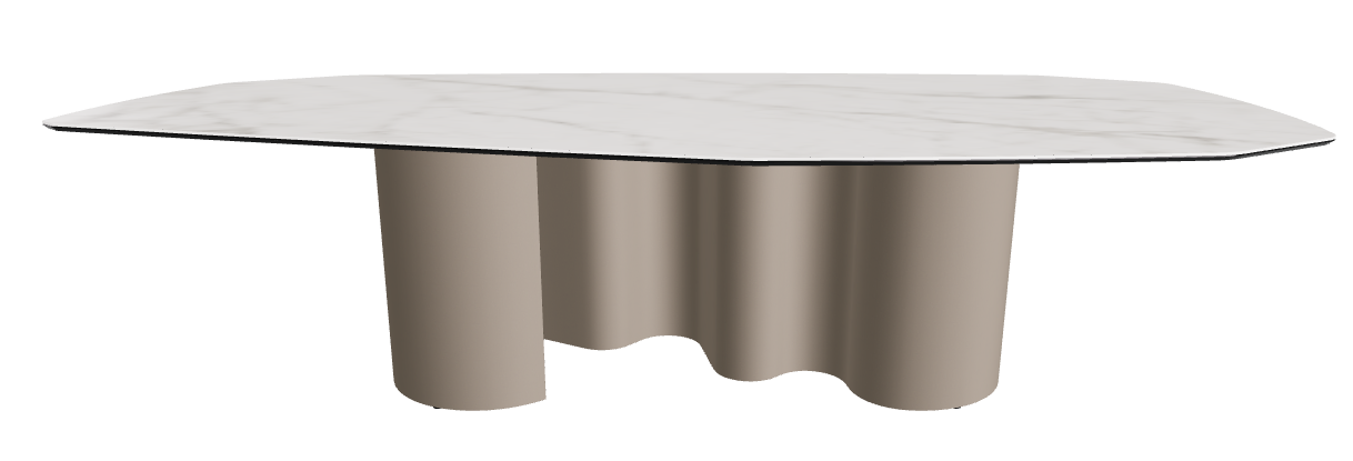 300x130x74h Polygon Shaped_Matt Invisible_Titanium Embossed