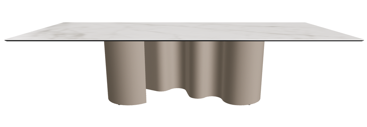 300x120x74h Rectangle Shaped_Matt Invisible_Titanium Embossed