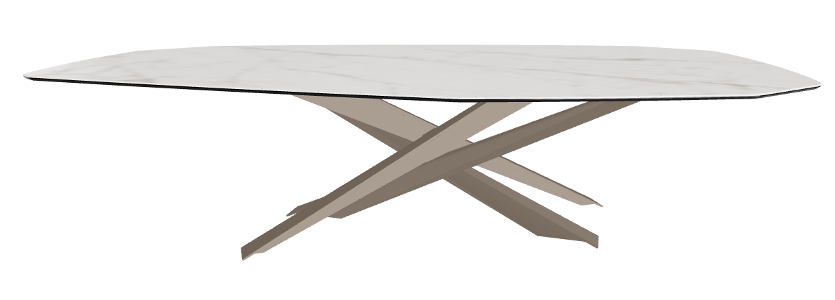 300x130x74.5h Polygon Shaped_Matt Invisible_Titanium Embossed