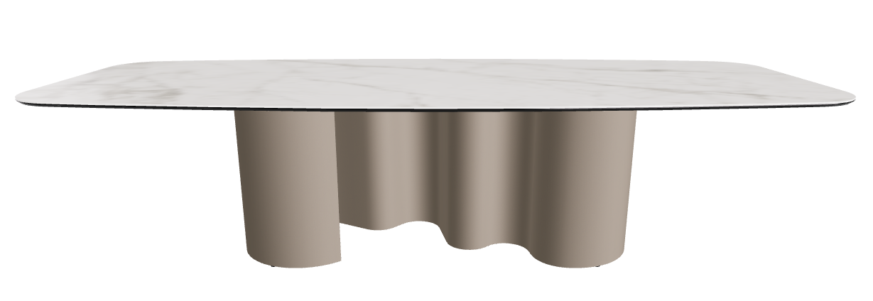 300x120x74h Barrel Shaped_Matt Invisible_Titanium Embossed