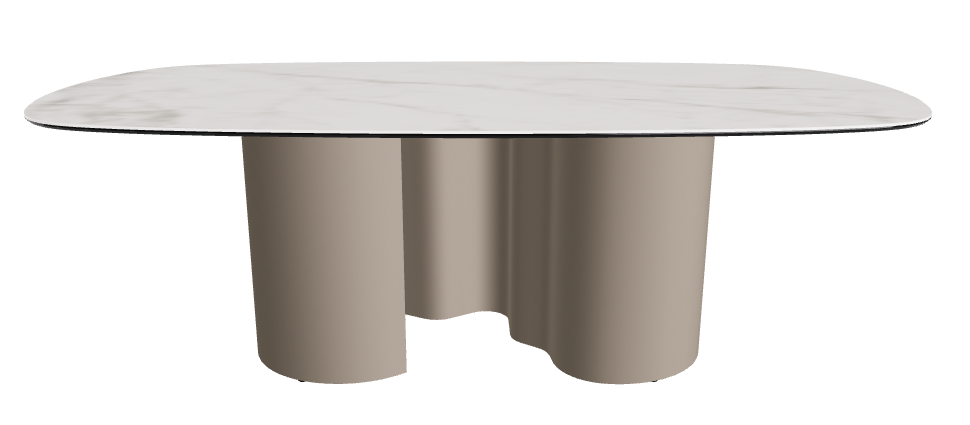 220x120x74h Biscuit Shaped_Matt Invisible_Titanium Embossed