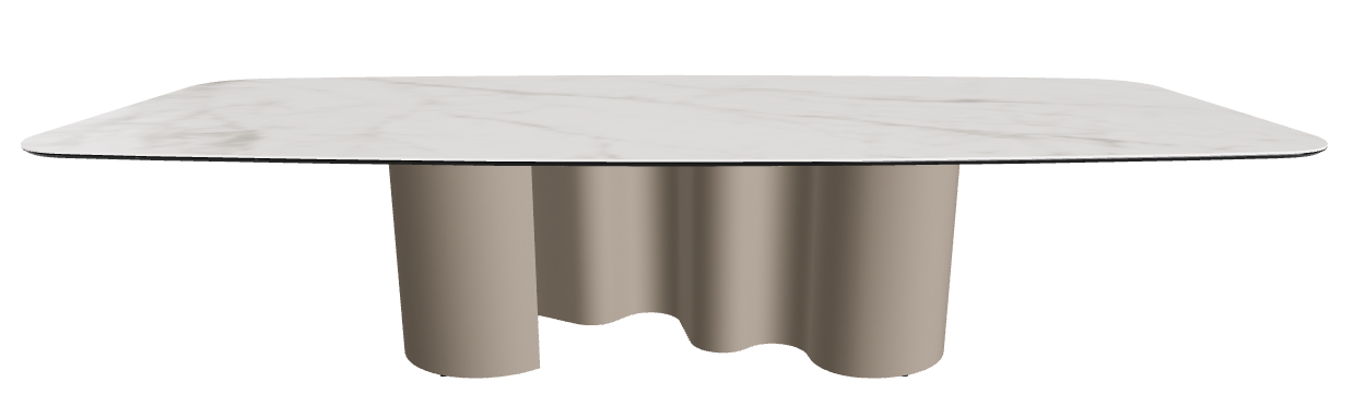 320x138x74h Barrel Shaped_Matt Invisible_Titanium Embossed