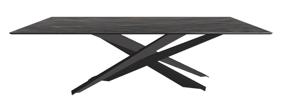 240x120x74.5h Rectangle Shaped_Matt Portoro_Black Embossed