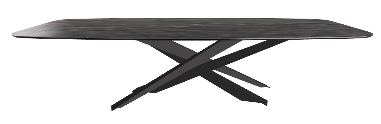 300x120x74.5h Barrel Shaped_Matt Portoro_Black Embossed