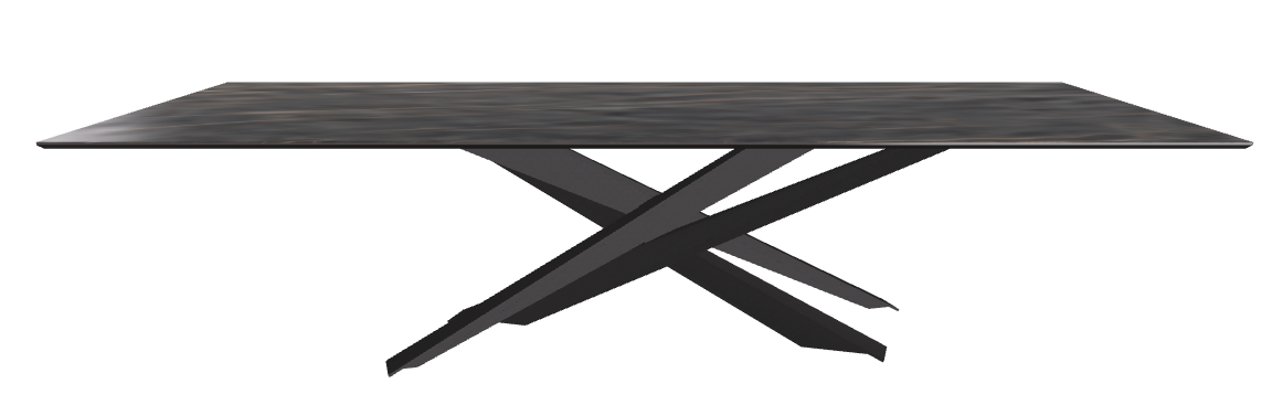 300x120x74.5h Rectangle Shaped_Matt Portoro_Black Embossed