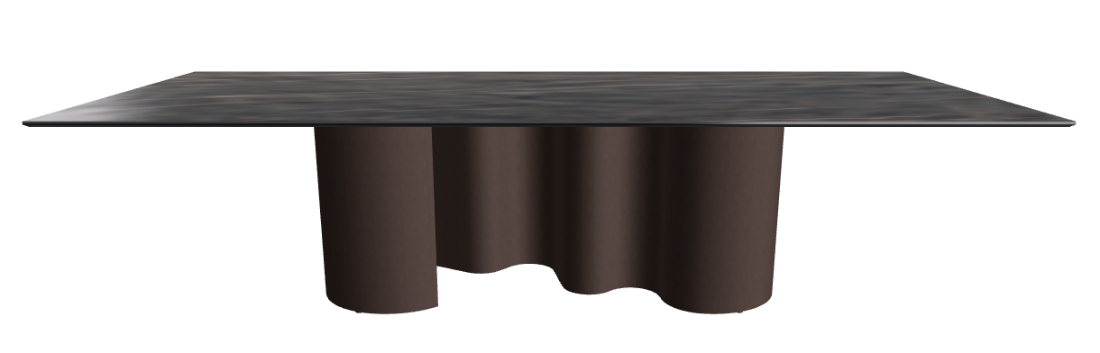 300x120x74h Rectangle Shaped_Matt Portoro_Bronze Embossed