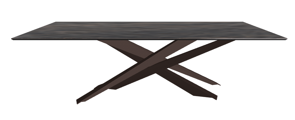 240x120x74.5h Rectangle Shaped_Matt Portoro_Bronze Embossed