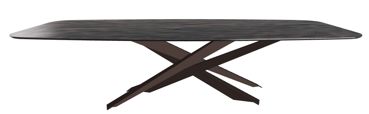 300x120x74.5h Barrel Shaped_Matt Portoro_Bronze Embossed