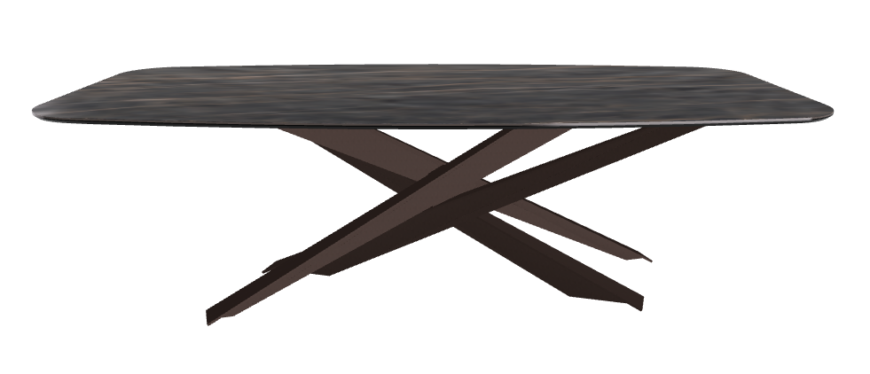 240x120x74.5h Barrel Shaped_Matt Portoro_Bronze Embossed