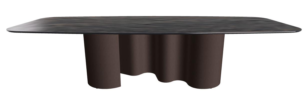 300x120x74h Barrel Shaped_Matt Portoro_Bronze Embossed