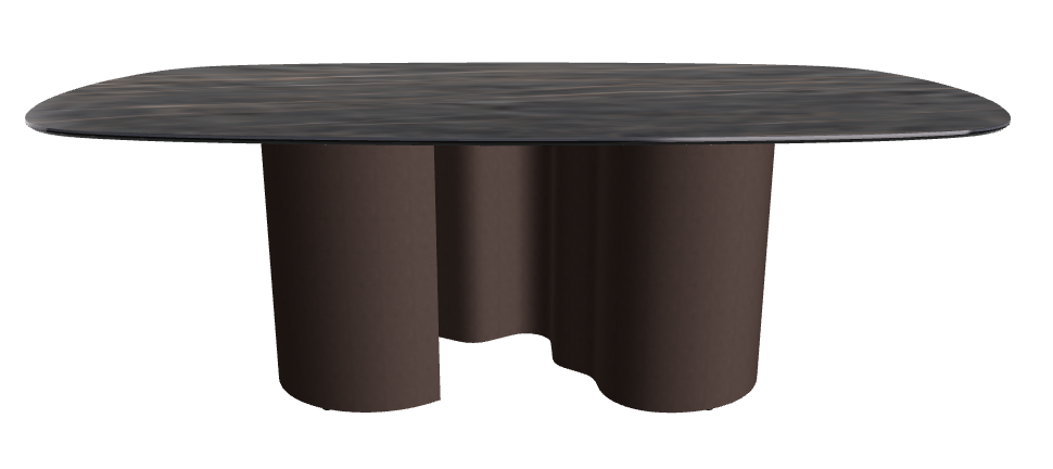 220x120x74h Biscuit Shaped_Matt Portoro_Bronze Embossed