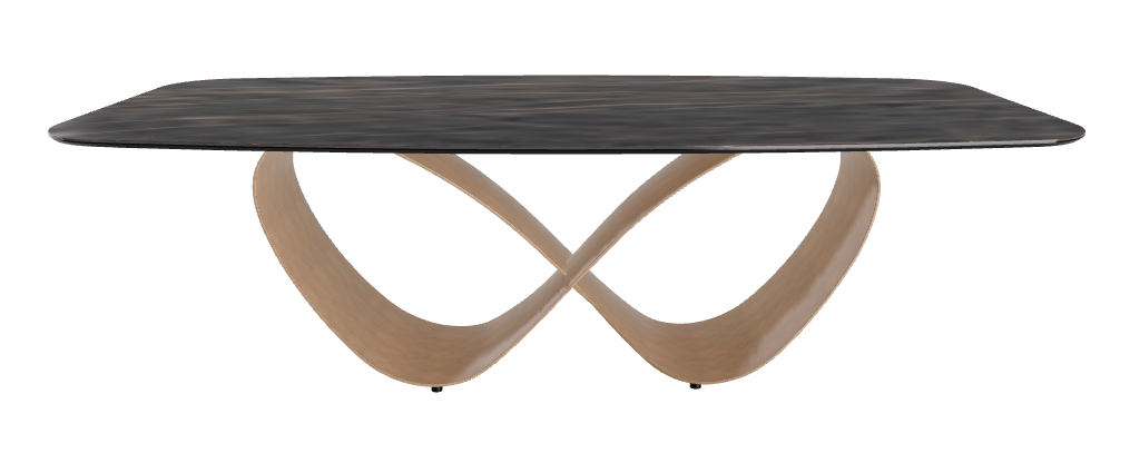 240x120x74h Barrel Shaped_Matt Portoro_Brushed Bronze