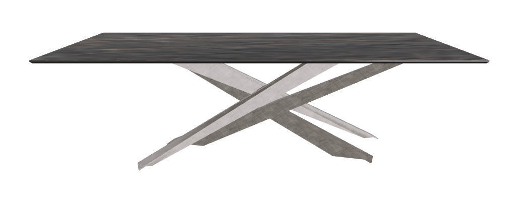 240x120x74.5h Rectangle Shaped_Matt Portoro_Brushed Grey