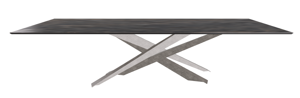 300x120x74.5h Rectangle Shaped_Matt Portoro_Brushed Grey