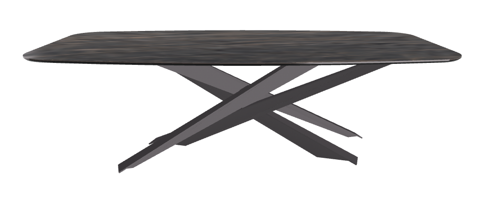 240x120x74.5h Barrel Shaped_Matt Portoro_Graphite Embossed