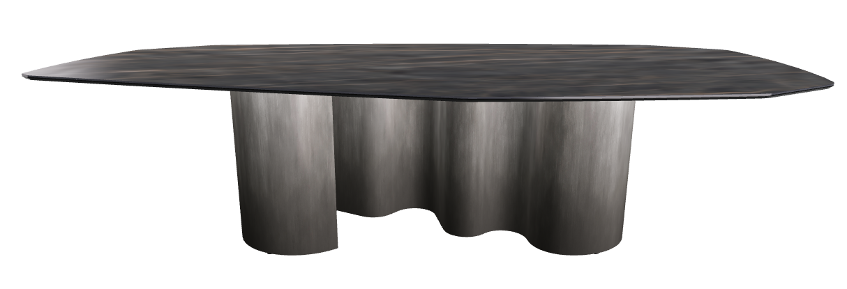 300x130x74h Polygon Shaped_Matt Portoro_Oxy Grey