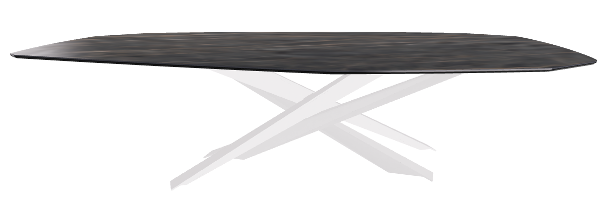 300x130x74.5h Polygon Shaped_Matt Portoro_Pearl Embossed