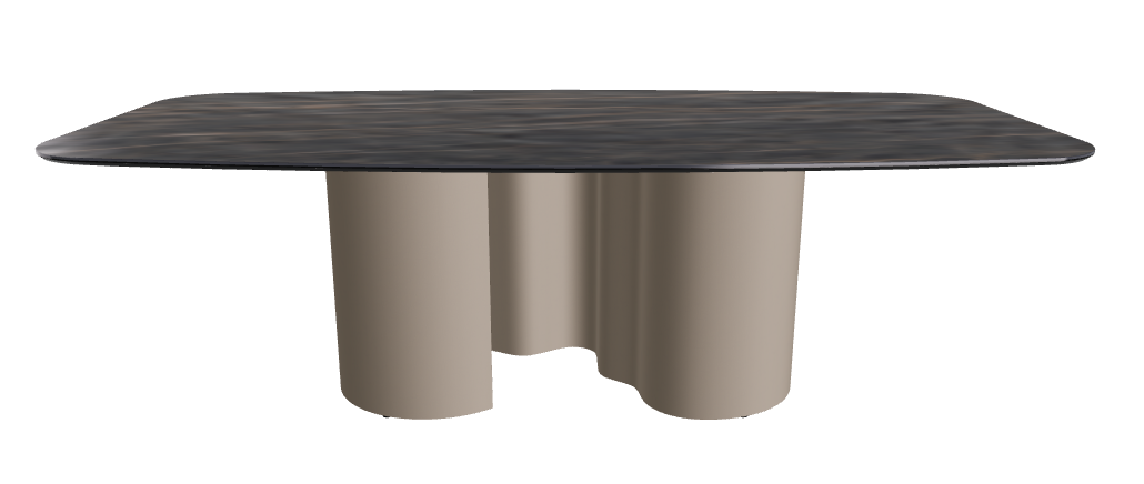 240x120x74h Barrel Shaped_Matt Portoro_Titanium Embossed