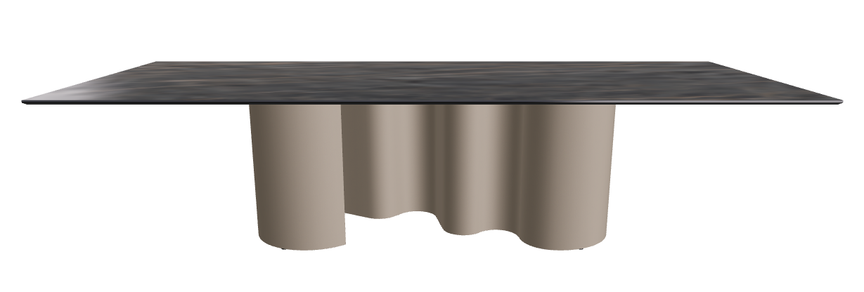 300x120x74h Rectangle Shaped_Matt Portoro_Titanium Embossed