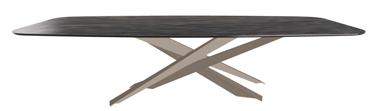 300x120x74.5h Barrel Shaped_Matt Portoro_Titanium Embossed