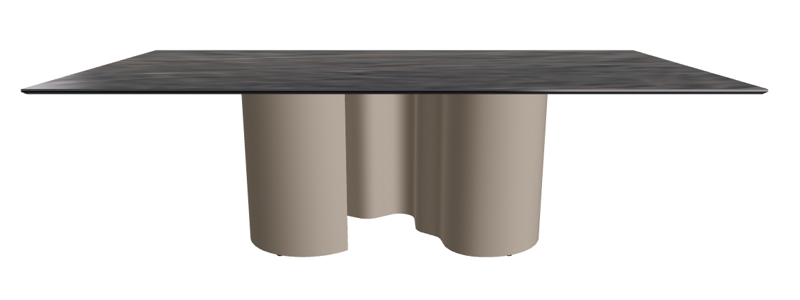 240x120x74h Rectangle Shaped_Matt Portoro_Titanium Embossed