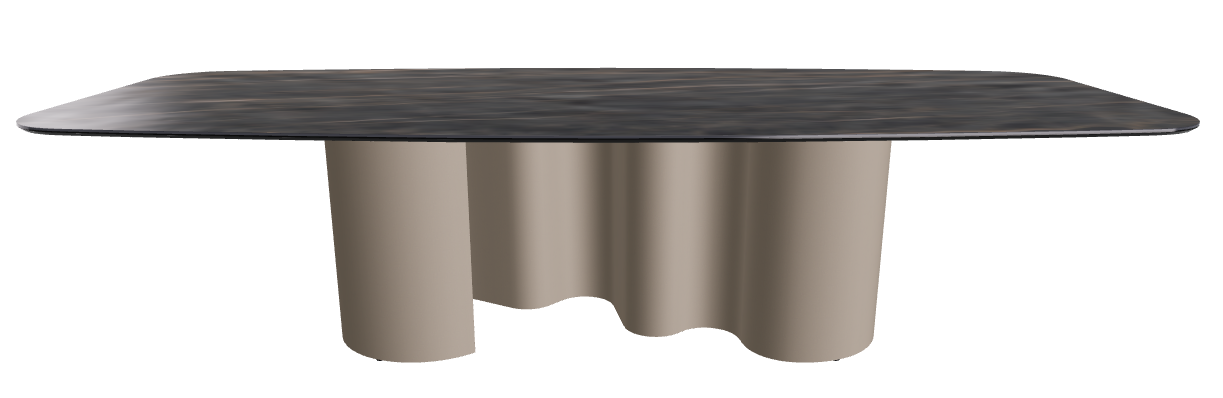 300x120x74h Barrel Shaped_Matt Portoro_Titanium Embossed