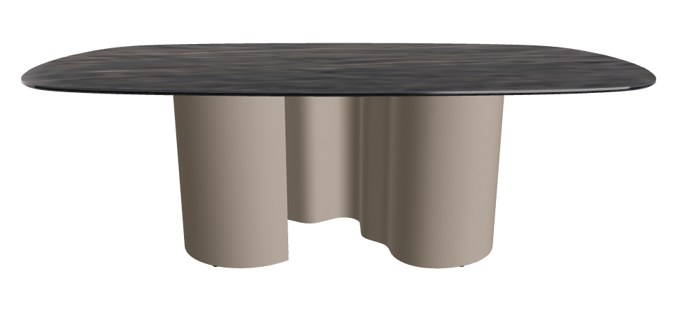 220x120x74h Biscuit Shaped_Matt Portoro_Titanium Embossed