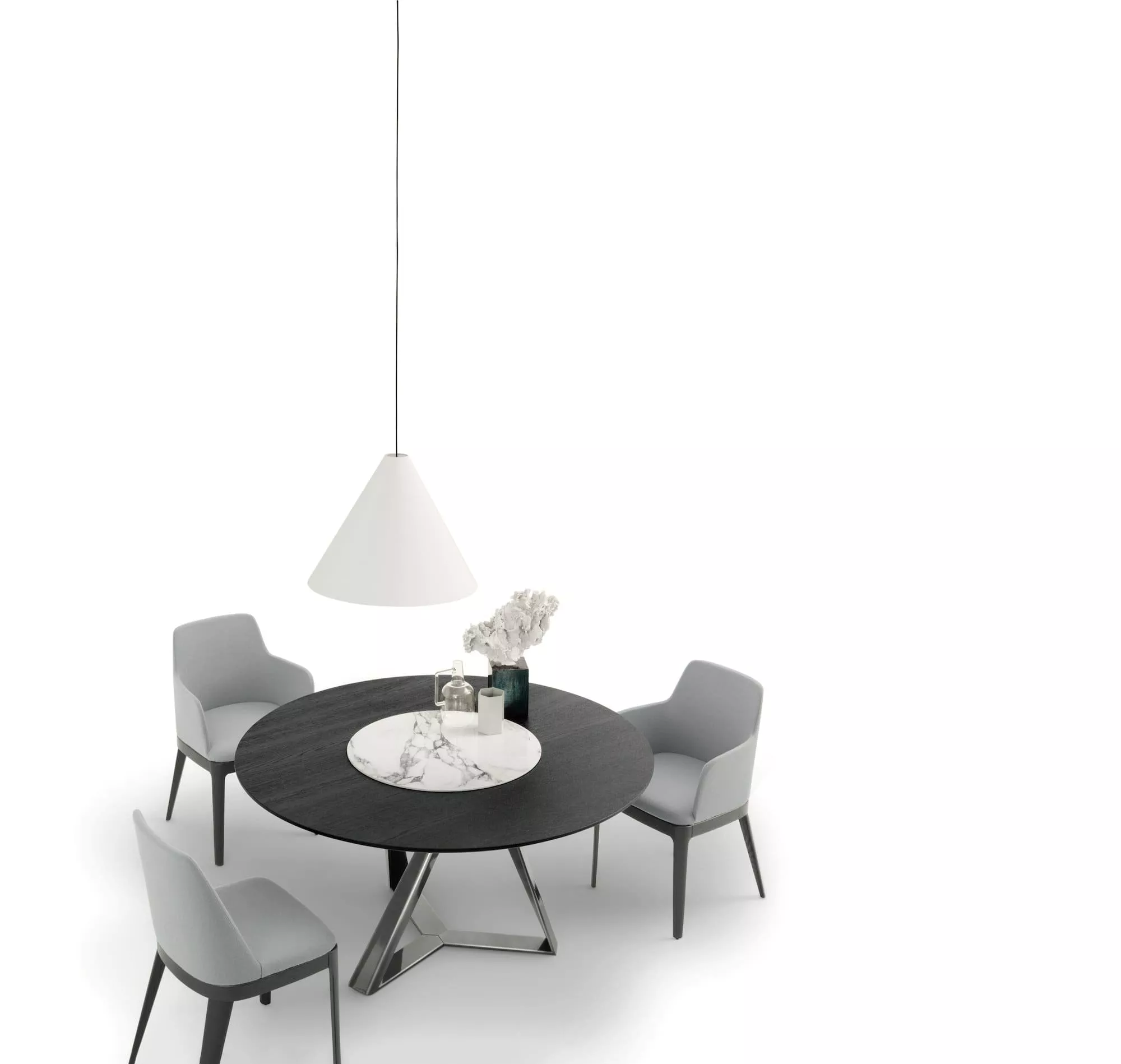 Bontempi Casa Millennium Ring 20.91 Round Fix Dining Table