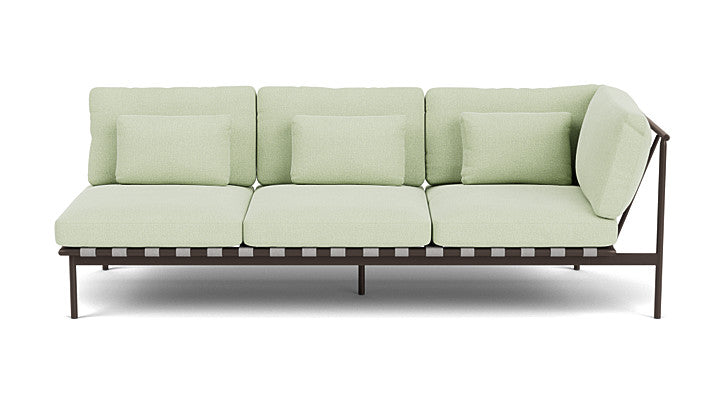 Barlow Tyrie Around Deep Seating Triple Lounge Sofa with Aluminium Right Arm