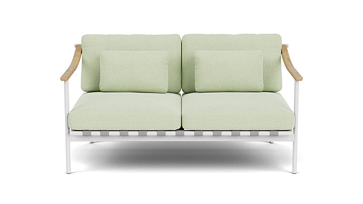 Barlow Tyrie Around Deep Seating Double Lounge Sofa with Teak Arms