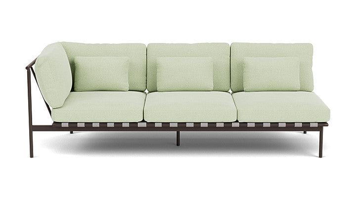 Barlow Tyrie Around Deep Seating Triple Lounge Sofa with Aluminium Left Arm