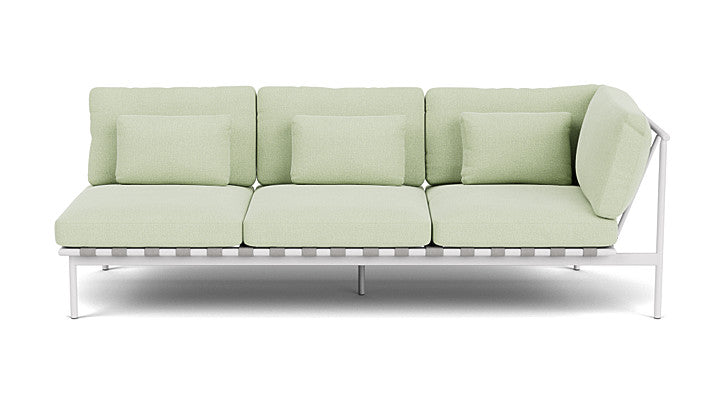 Barlow Tyrie Around Deep Seating Triple Lounge Sofa with Aluminium Right Arm