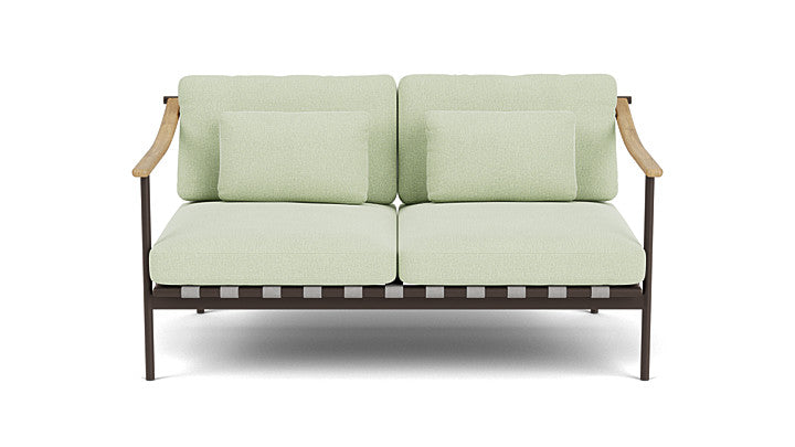 Barlow Tyrie Around Deep Seating Double Lounge Sofa with Teak Arms